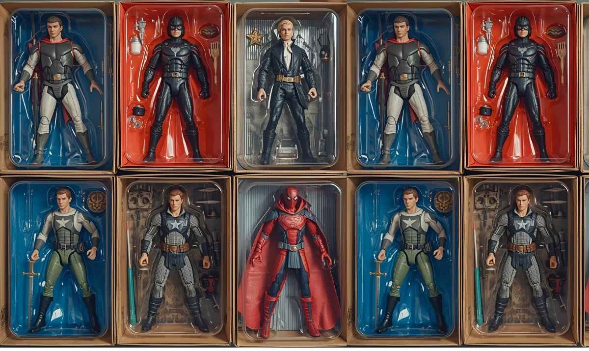 Action Figures in boxes