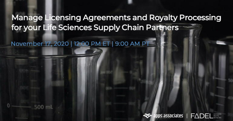 Manage Licensing Agreements and Royalty Processing for your Life Sciences Supply Chain Partners