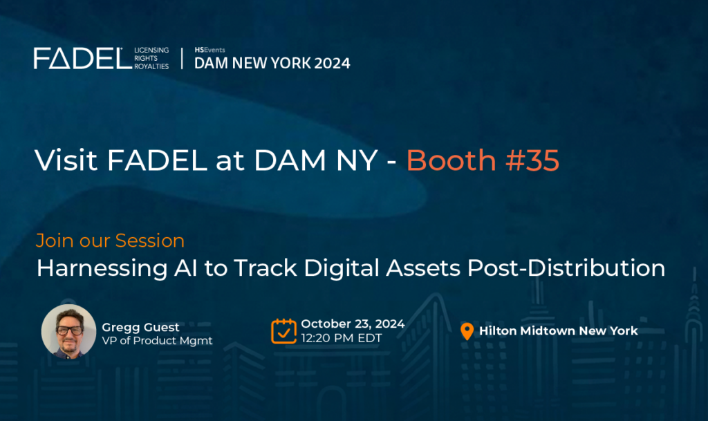 FADEL is excited to sponsor and participate in the DAM New York 2024 event, hosted in the New York Hilton Midtown in New York City!  Visit booth #35 to learn more about DRM, brand protection, and content tracking, plus sit in on our presentation and panel discussion to learn more about their real-world implications and applications.