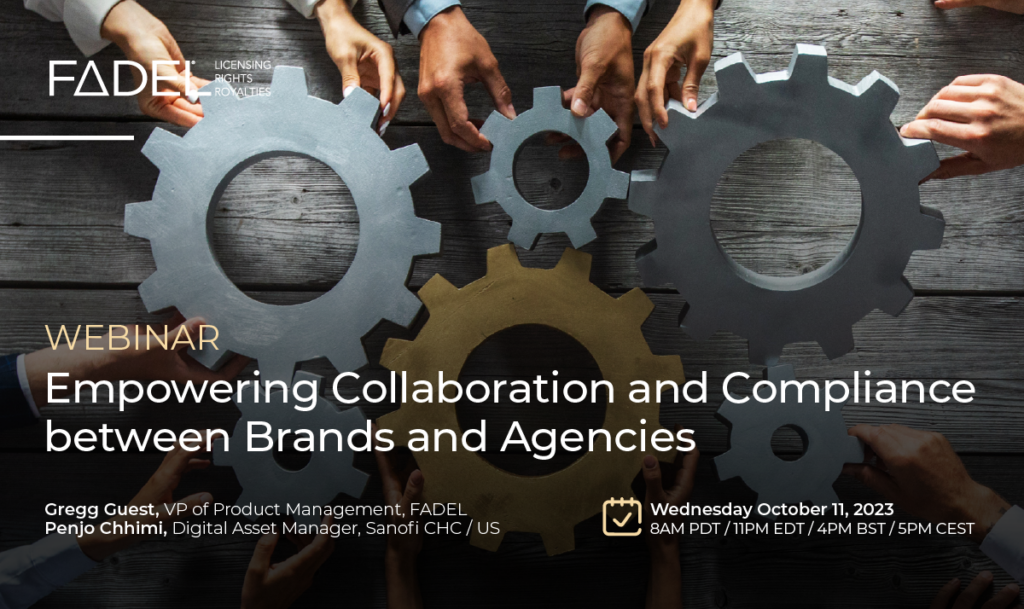 In our webinar, “Empowering Collaboration and Compliance Between Brands and Agencies”, we will explore tools and best practices that give agencies insight into talent agreements and usage rights. This keeps creative campaigns compliant and brands protected from infringements that can tax legal teams and result in fines and bad press.